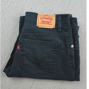 Levi's 550 Relaxed Boot Cut Jeans Women 10M 31X28* Black Denim Western Casual